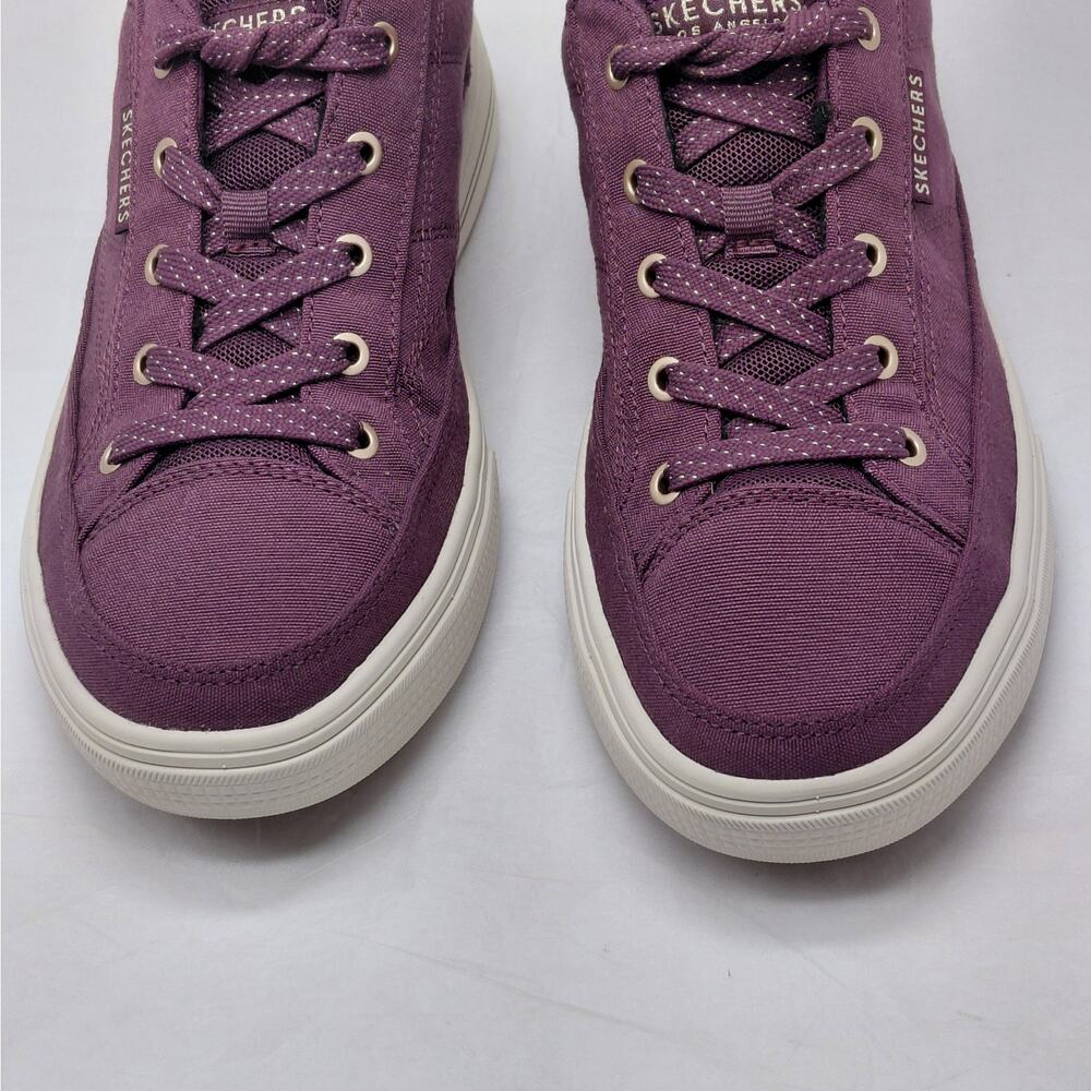 Skechers Womens Low Top Sneakers Size 8 Wine Athleisure Preppy Comfort Shoes - Picture 8 of 13